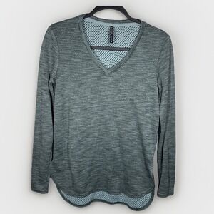 Kuhl Maven Tunic‎ V Neck Top Base Layer Womens Small Gray Heather Pullover Shirt